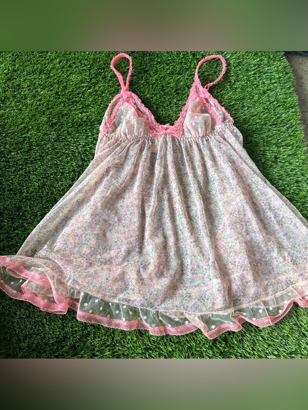 Victoria's Secret Babydoll Slip Dress Vintage Coquette sheer…90s/Y2k Era